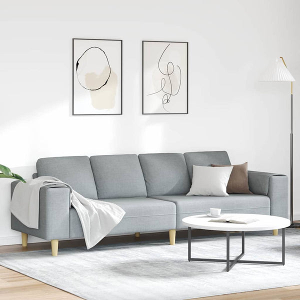Sofa Set Hellgrau Stoff