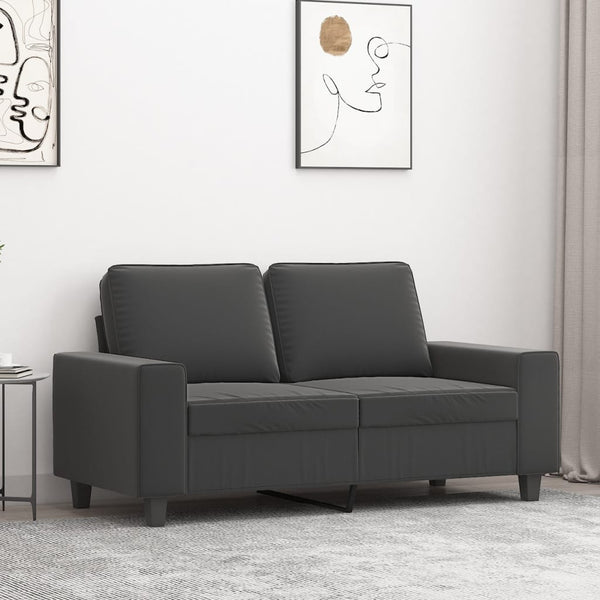 vidaXL 2-Sitzer-Sofa Dunkelgrau 120 cm Mikrofasergewebe