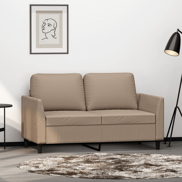 vidaXL 2-Sitzer-Sofa Cappuccino-Braun 120 cm Kunstleder
