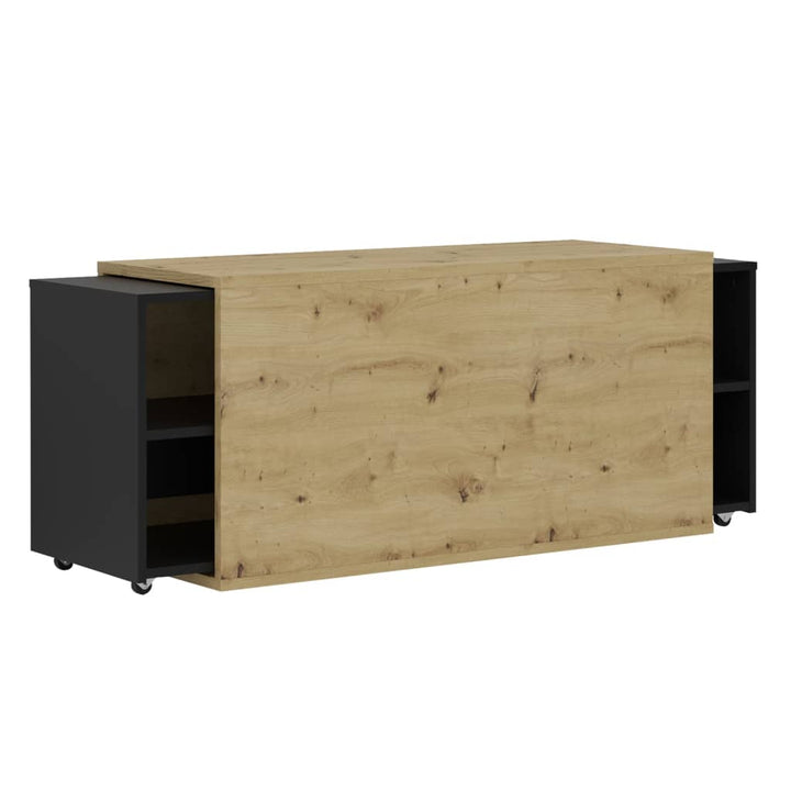 Fmd Tv-Schrank 194,5X39,9X49,2 Cm Artisan- Und Schwarz