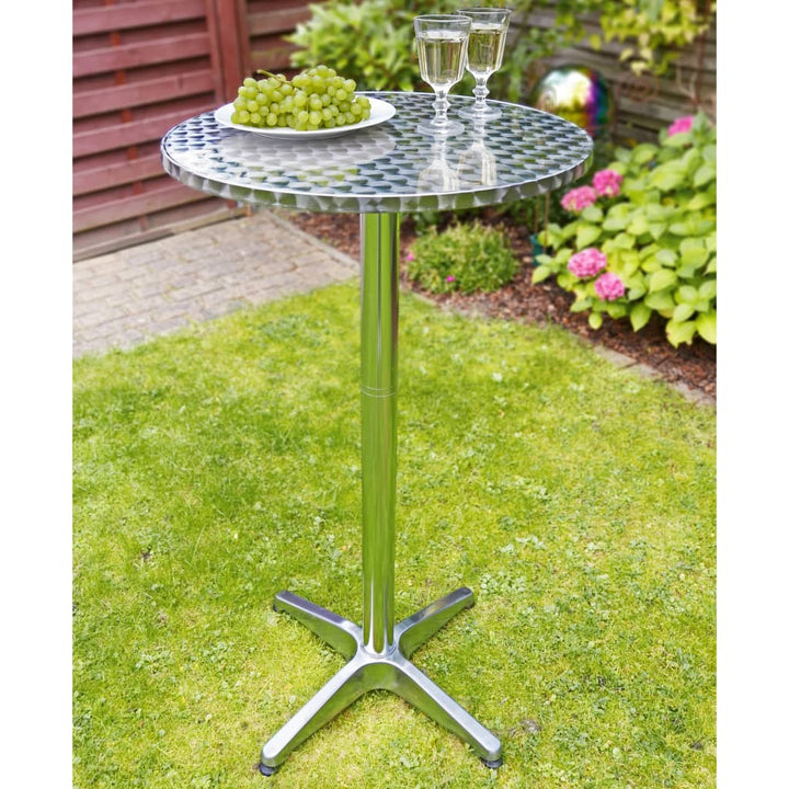 Hi Klappbarer Bistrotisch Aluminium Rund 60×60×(58-115) Cm