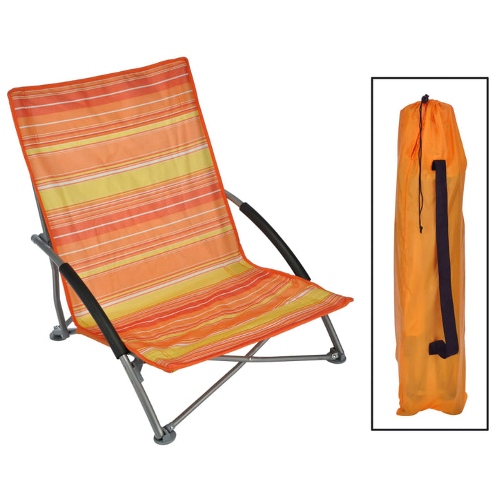 Hi Strandstuhl Klappbar Orange 65 × 55 × 25/65 Cm