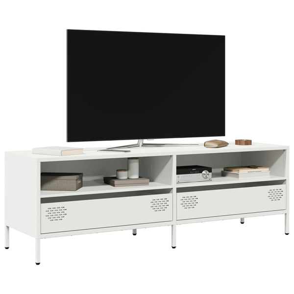 vidaXL TV-Schrank Weiß 135x39x43,5 cm Kaltgewalzter Stahl