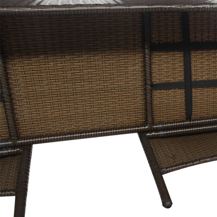 2-Sitzer-Gartensofa Mit Teetisch Poly Rattan