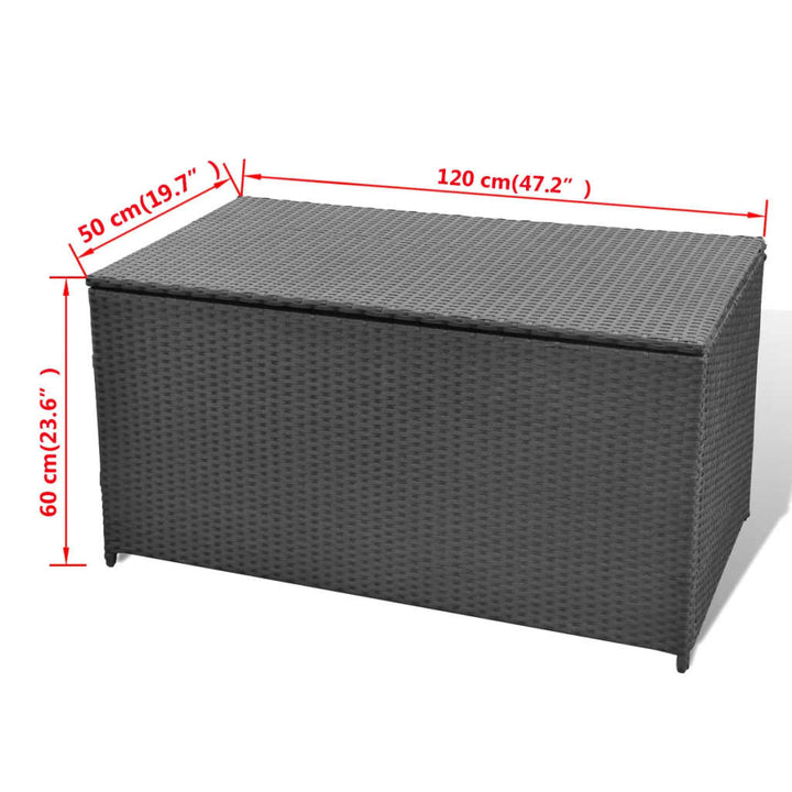 Garten-Auflagenbox 120X50X60 Cm Poly Rattan