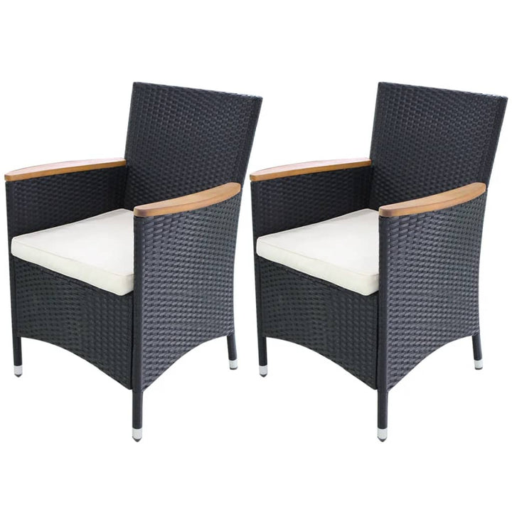 Garten-Essstühle 2 Stk. Poly Rattan