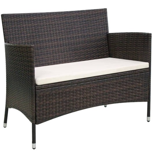 Gartenbank 106 Cm Poly Rattan