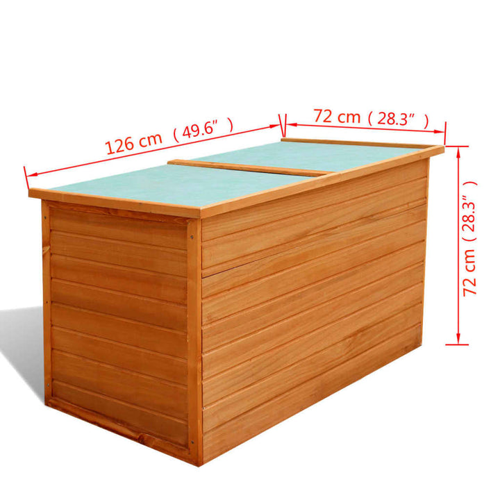 Garten-Aufbewahrungsbox 126X72X72 Cm Holz Weiß