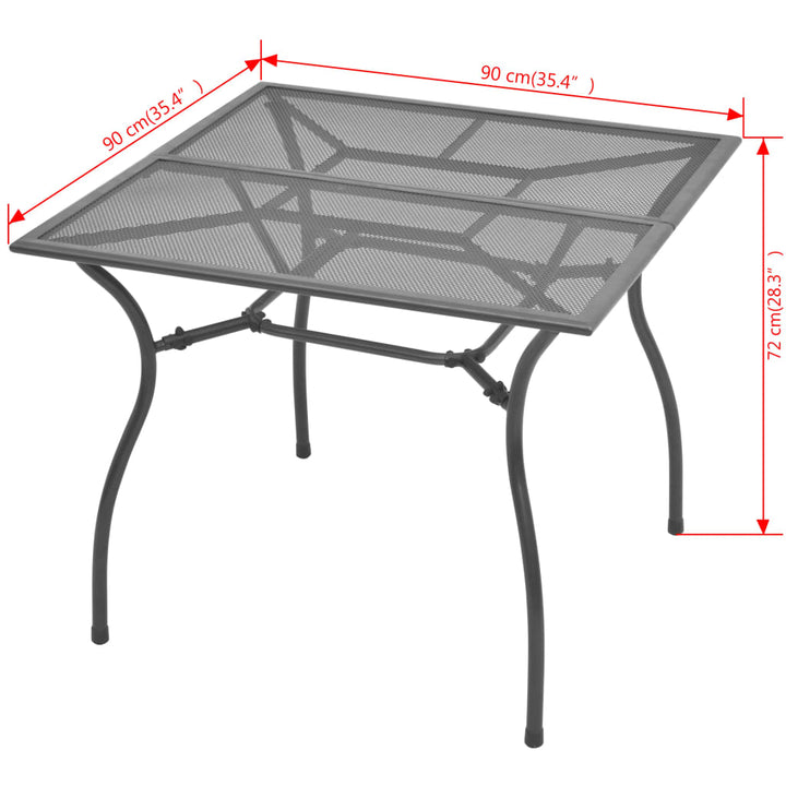 Gartentisch Stahlgeflecht