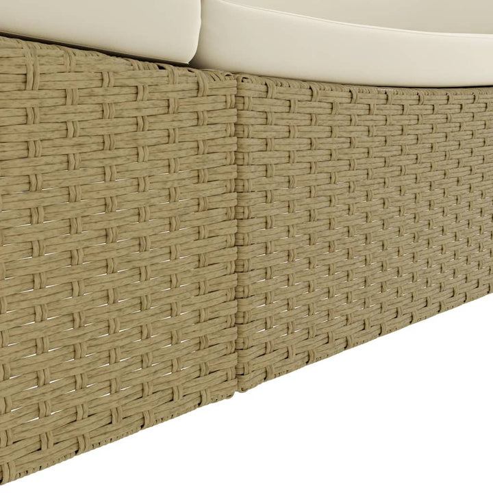 Outdoor-Sonneninsel Poly Rattan Beige