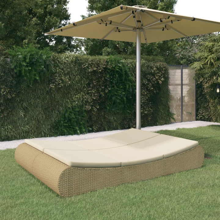 Outdoor-Sonneninsel Poly Rattan Beige