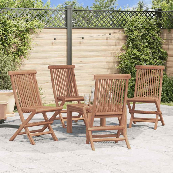 Klappbare Gartenstühle 8 Stk. Massivholz Teak