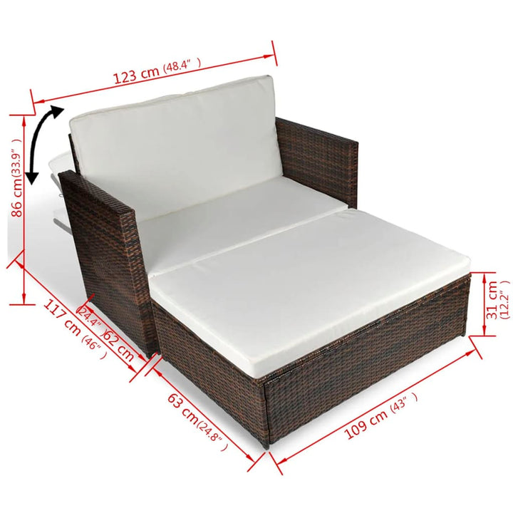 Gartensofa Poly Rattan