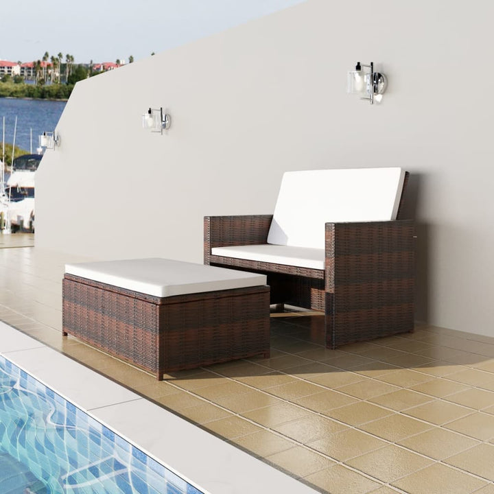 Gartensofa Poly Rattan