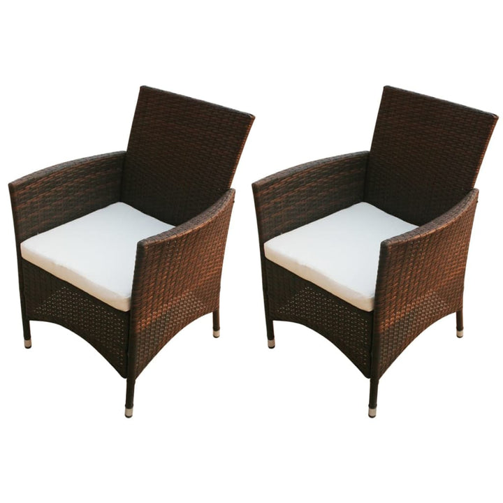 Gartenstühle 2 Stk. Poly Rattan