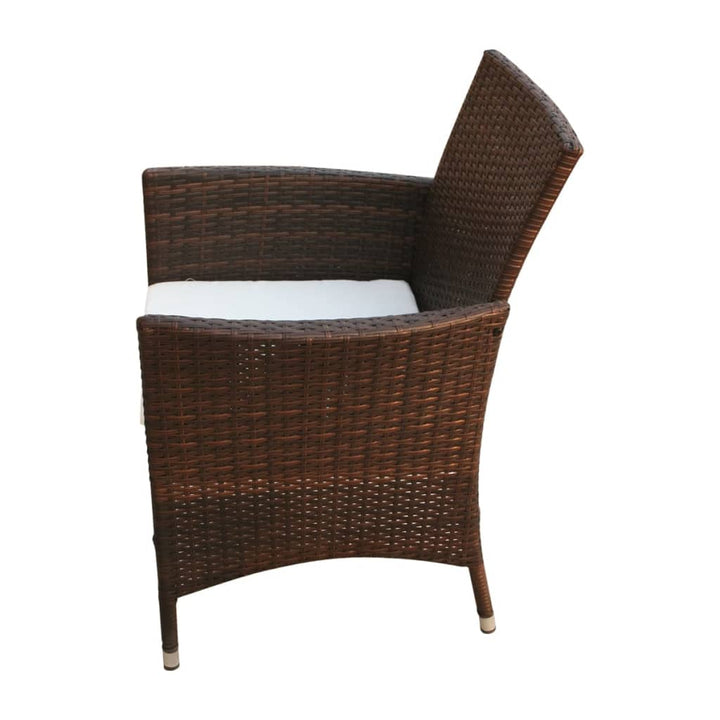 Gartenstühle 2 Stk. Poly Rattan