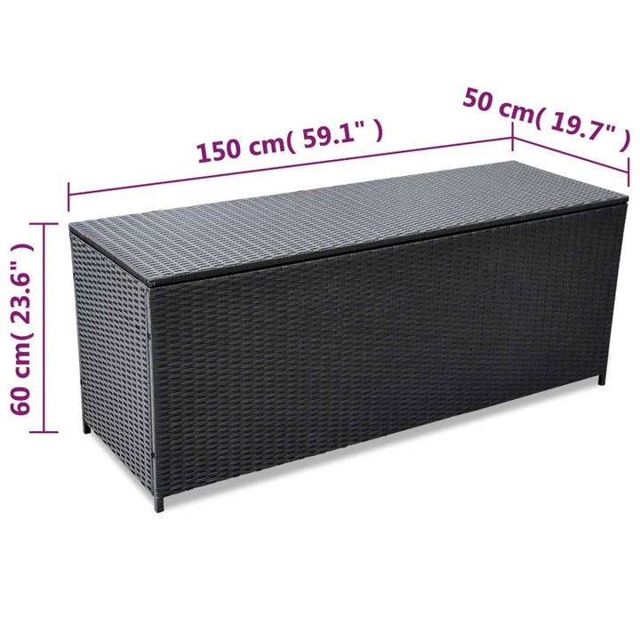 Garden-Auflagenbox 150X50X60 Cm Poly Rattan