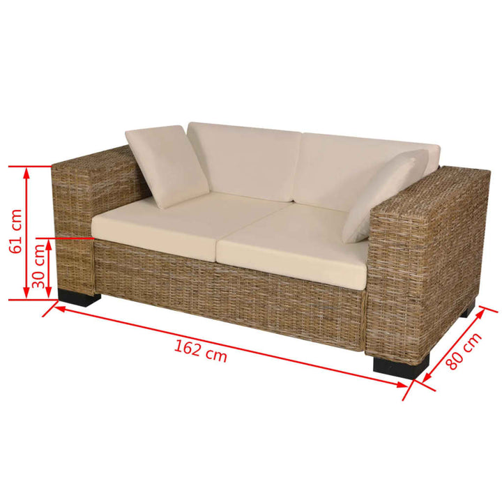 Sofa Echtes Rattan