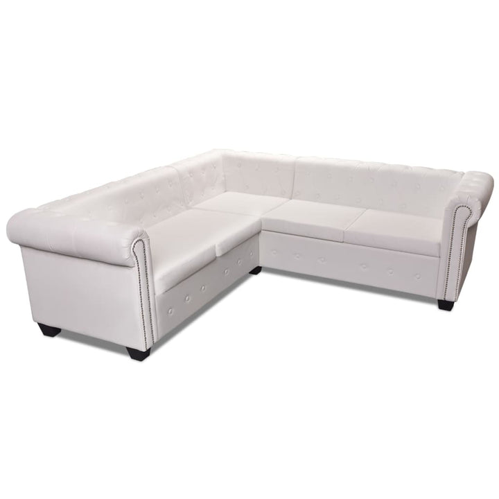 Chesterfield-Ecksofa Kunstleder