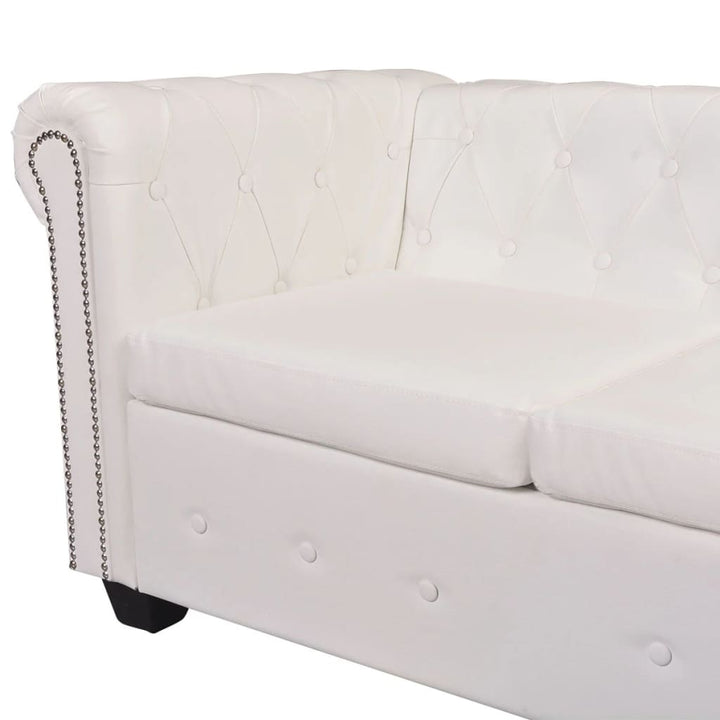 Chesterfield-Ecksofa Kunstleder