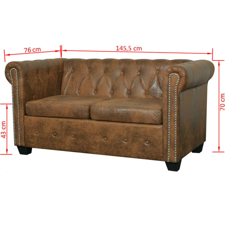 Chesterfield-Sofa Kunstleder