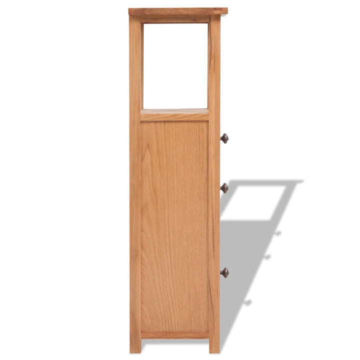 Eckschrank 26X26X94 Cm Massivholz Eiche