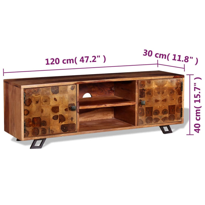 Tv-Schrank Massivholz Palisander 120X30X40 Cm