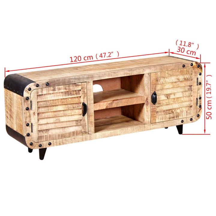 Tv-Schrank Raues Mangoholz 120X30X50 Cm