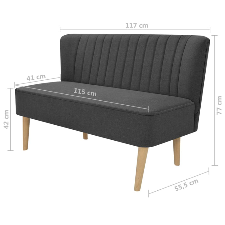 Sofa Stoff 117X55,5X77 Cm