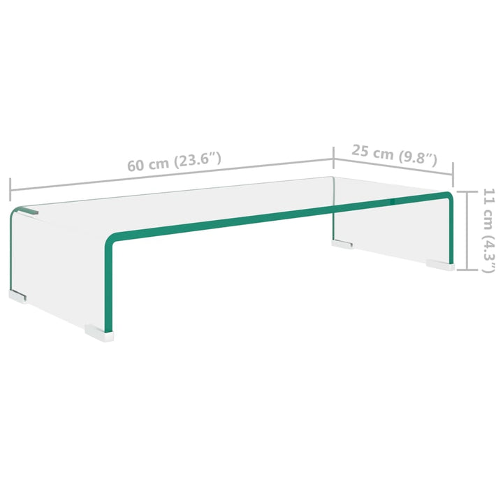 Tv-Tisch/Bildschirmerhöhung Glas