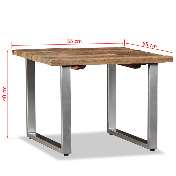 Couchtisch Altholz Massiv 55X55X40 Cm