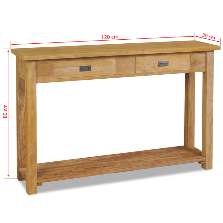 Konsolentisch Massivholz Teak 120X30X80 Cm