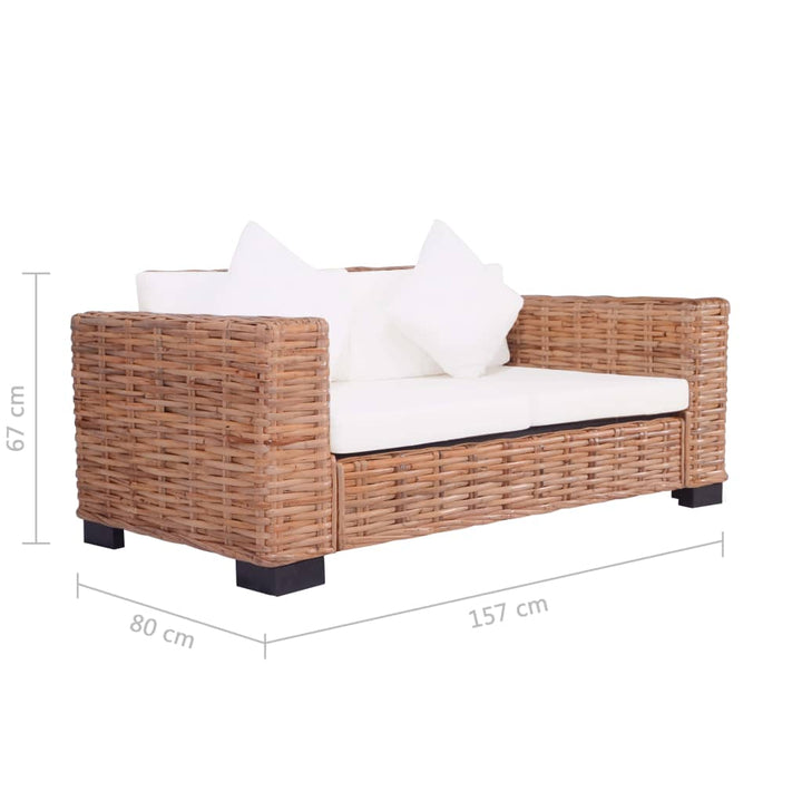 -Sofa Natürliches Rattan