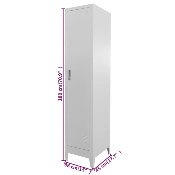 Schließfachschrank 38X45X180 Cm Stahl