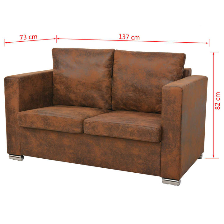 Sofa 137X73X82 Cm Wildleder-Optik