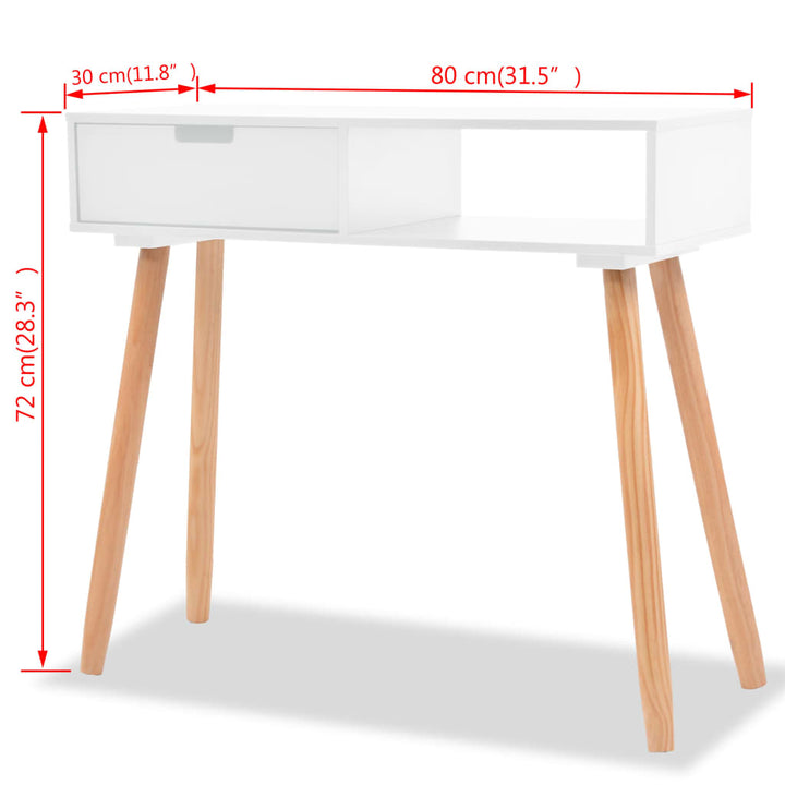 Konsolentisch Kiefernholz Massiv 80 X 30 X 72 Cm