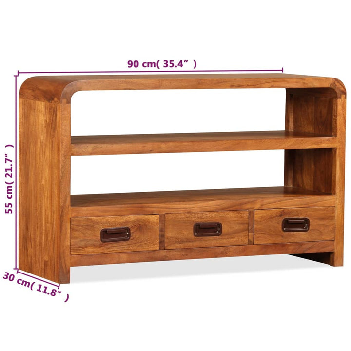 Tv-Schrank Massivholz Akazie 90X30X55 Cm