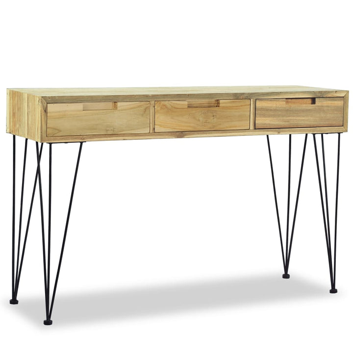 Konsolentisch 120 X 35 X 76 Cm Teak Massiv