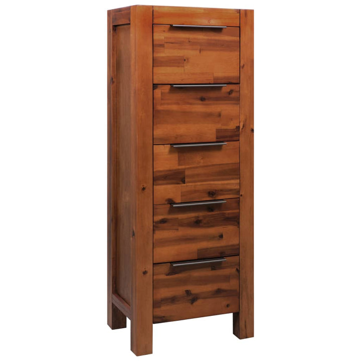 Schubladenschrank Akazienholz Massiv 45 X 32 X 115 Cm