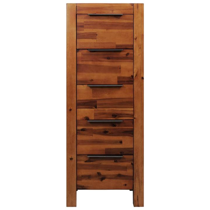 Schubladenschrank Akazienholz Massiv 45 X 32 X 115 Cm