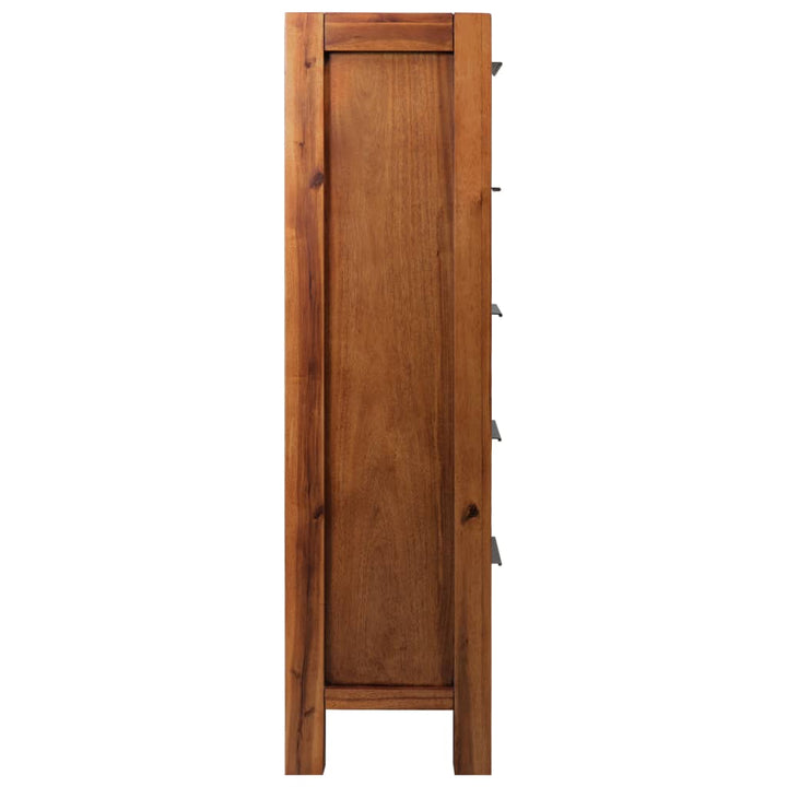 Schubladenschrank Akazienholz Massiv 45 X 32 X 115 Cm