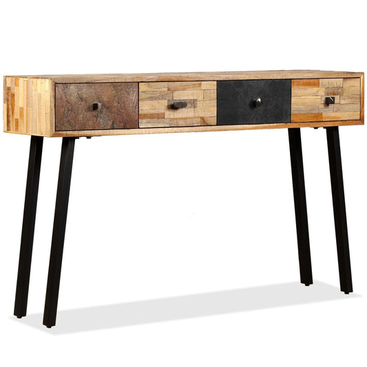 Konsolentisch Recyceltes Teak Massiv 120 X 30 X 76 Cm