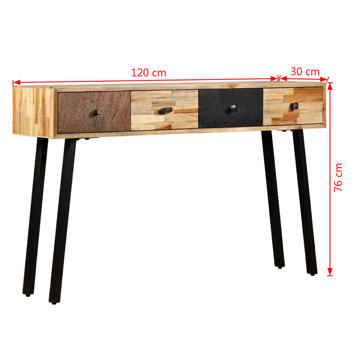 Konsolentisch Recyceltes Teak Massiv 120 X 30 X 76 Cm