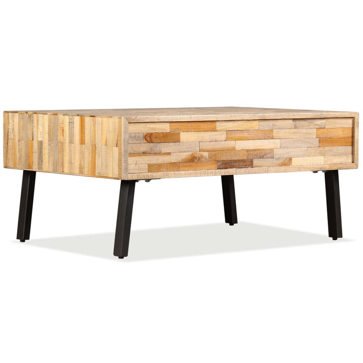 Couchtisch Recyceltes Massivholz Teak 90X65X40 Cm