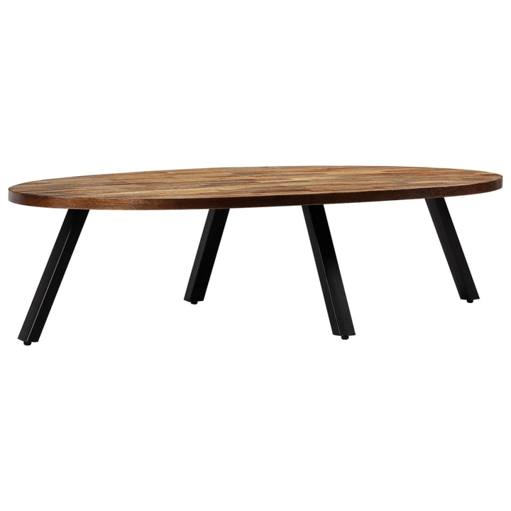 Couchtisch Recyceltes Massivholz Teak Oval 120X60X30 Cm