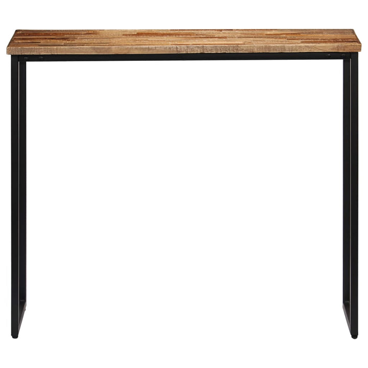 Konsolentisch Recyceltes Massivholz Teak 90 X 30 X 76 Cm Schwarz