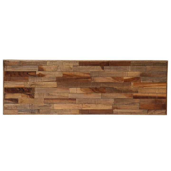 Konsolentisch Recyceltes Massivholz Teak 90 X 30 X 76 Cm Schwarz