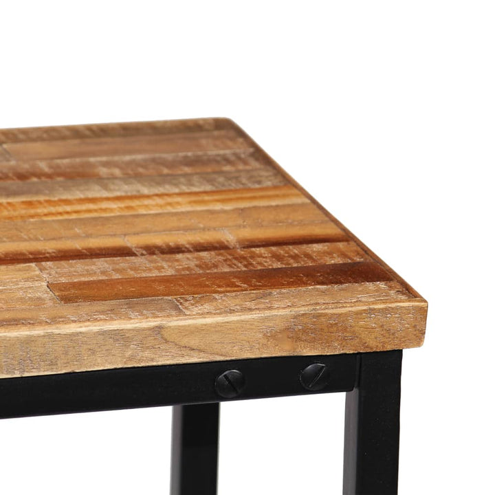 Konsolentisch Recyceltes Massivholz Teak 90 X 30 X 76 Cm Schwarz