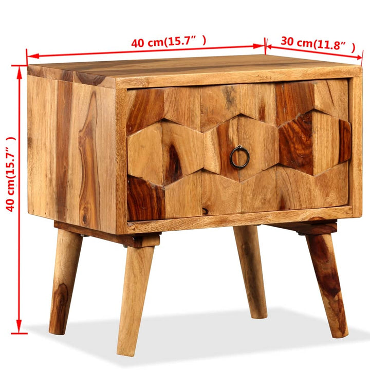 Nachttisch Mit 1 Schublade Massivholz Palisander