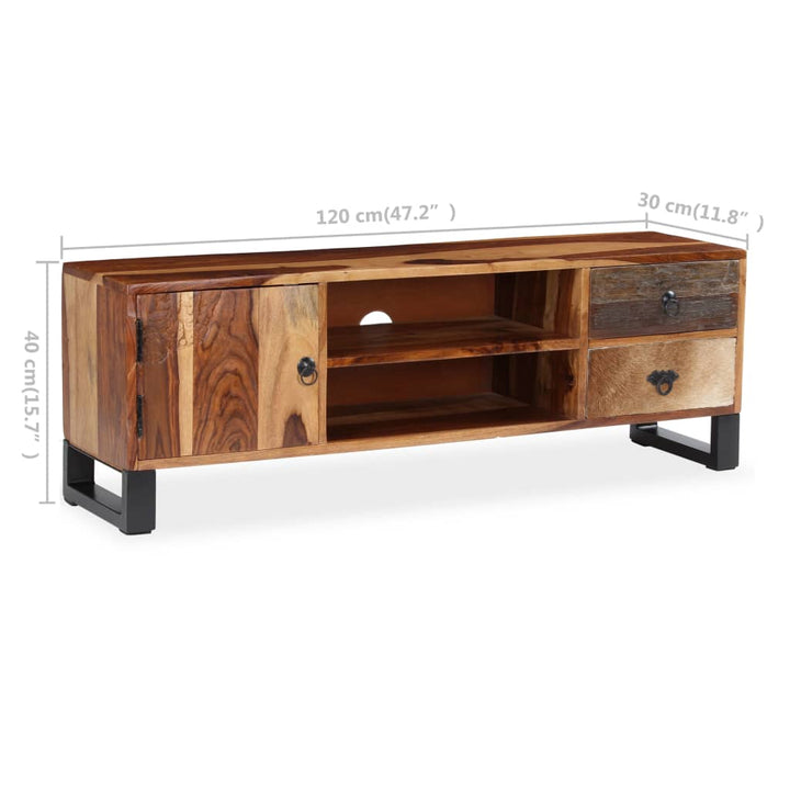 Tv-Schrank Massivholz Palisander 120X30X40 Cm